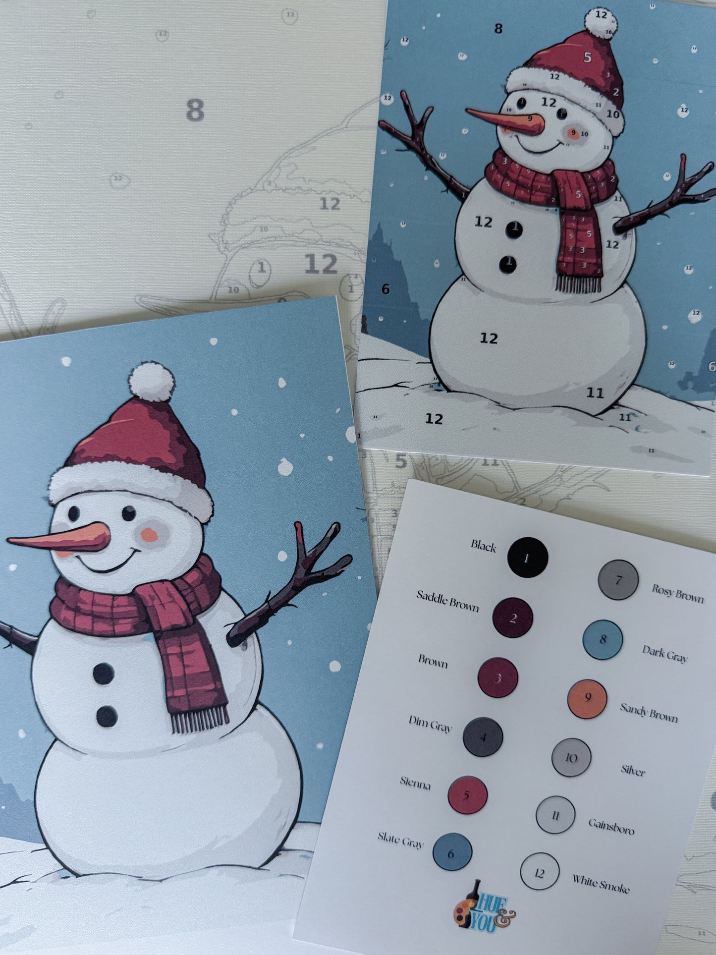 Snowman Paint-by-Numbers Kit