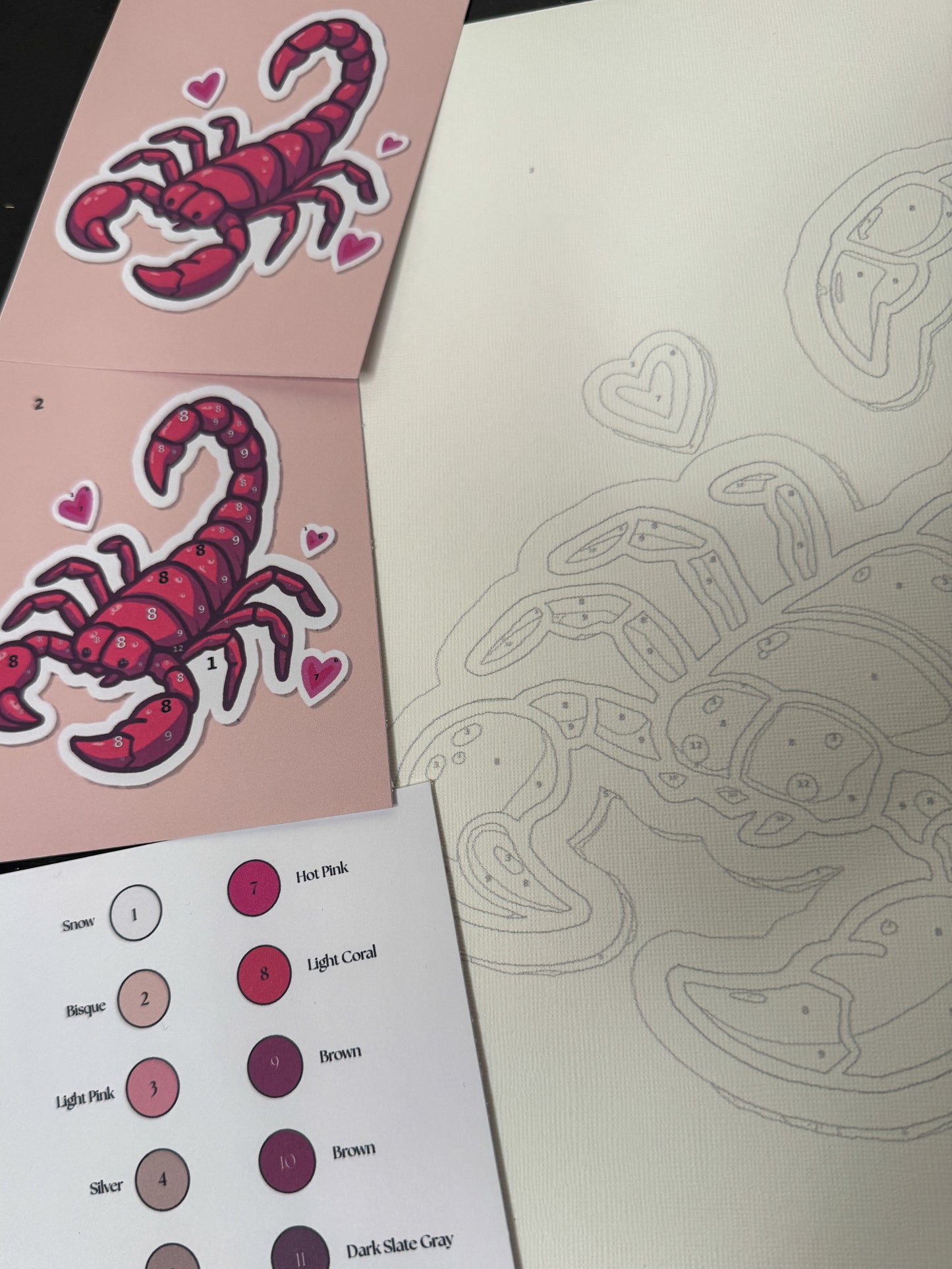 Scorpio Sticker-Style Paint-by-Numbers Kit