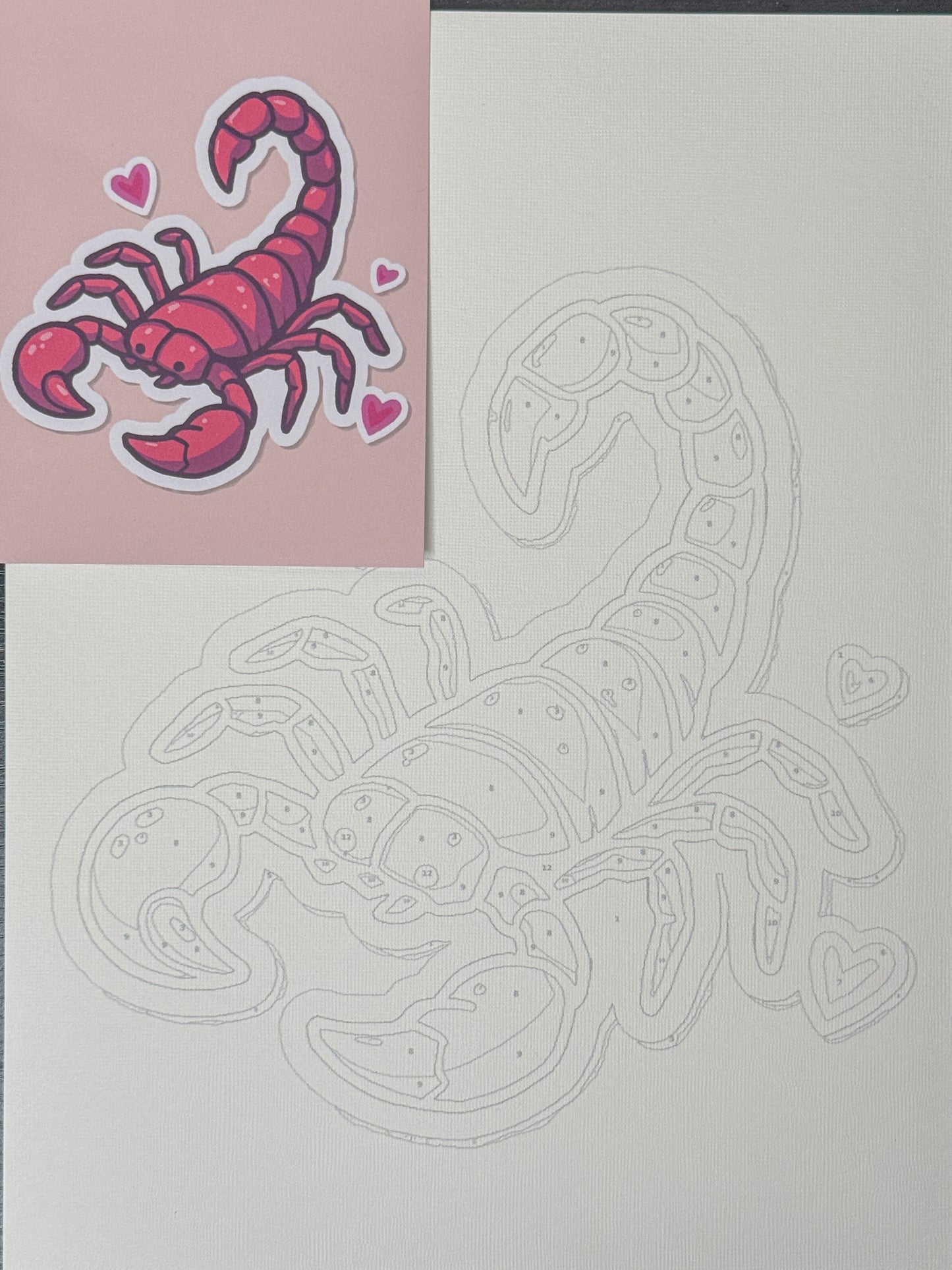 Scorpio Sticker-Style Paint-by-Numbers Kit